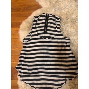 Forever 21 tank top stripe black white shirt S